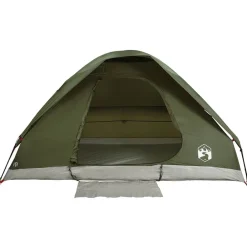 vidaXL Tienda de campaña iglú para 2 personas impermeable Verde oliva Discount