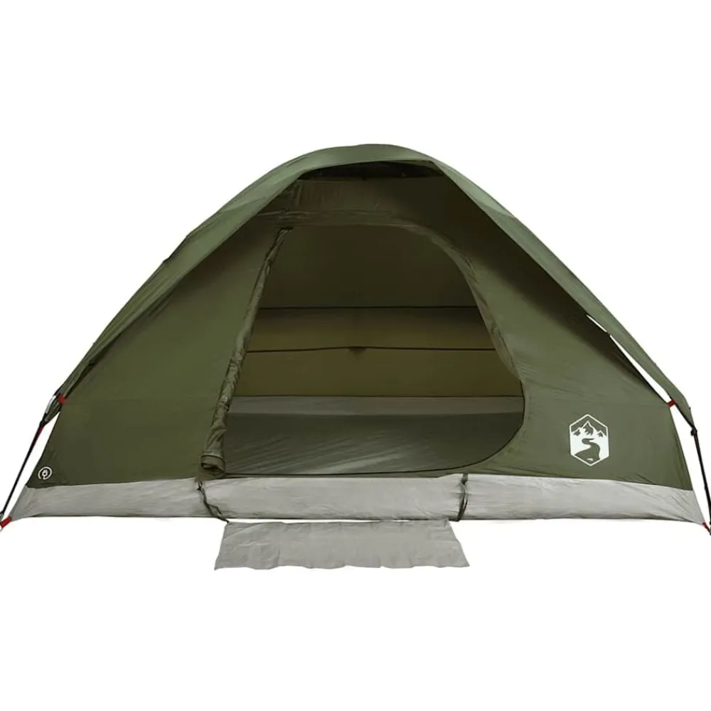 vidaXL Tienda de campaña iglú para 2 personas impermeable Verde oliva Discount