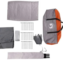 vidaXL Tienda de campaña iglú para 2 personas impermeable gris naranja Gris y naranja New
