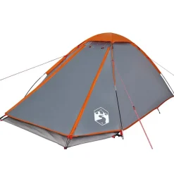 vidaXL Tienda de campaña iglú para 2 personas impermeable gris naranja Gris y naranja New