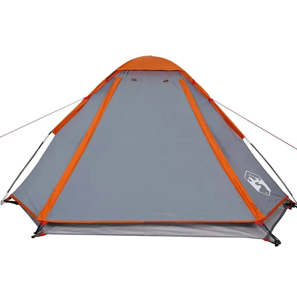 vidaXL Tienda de campaña iglú para 2 personas impermeable gris naranja Gris y naranja New