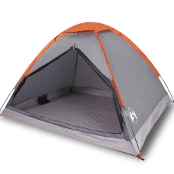 vidaXL Tienda de campaña iglú para 2 personas impermeable gris naranja Gris y naranja Best