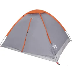 vidaXL Tienda de campaña iglú para 2 personas impermeable gris naranja Gris y naranja Best