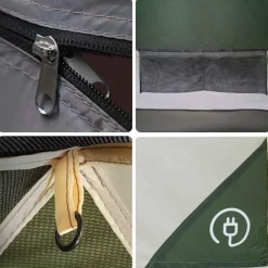 vidaXL Actividades Al Aire Libre-Tienda de campaña iglú para 3 personas impermeable