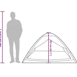 vidaXL Actividades Al Aire Libre-Tienda de campaña iglú para 2 personas impermeable