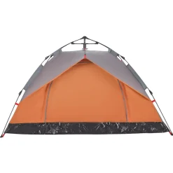 vidaXL Tienda de campaña iglú 2 personas apertura rápida gris/naranja Gris y naranja Hot