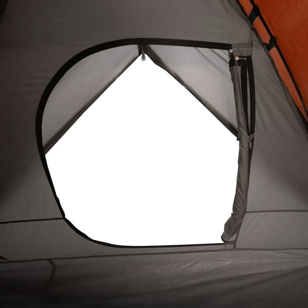 vidaXL Tienda de campaña iglú para 3 personas impermeable naranja Gris y naranja New