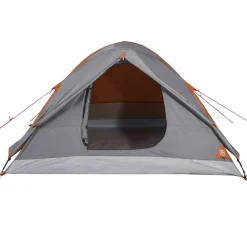 vidaXL Tienda de campaña iglú para 3 personas impermeable naranja Gris y naranja New