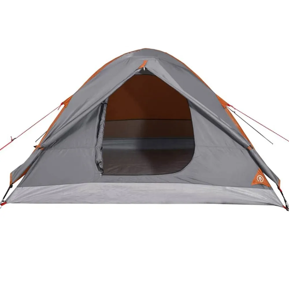 vidaXL Tienda de campaña iglú para 3 personas impermeable naranja Gris y naranja New