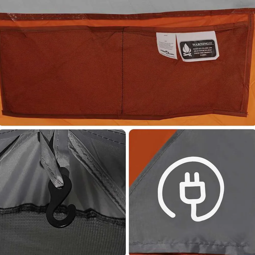 vidaXL Actividades Al Aire Libre-Tienda de campaña iglú para 4 personas impermeable