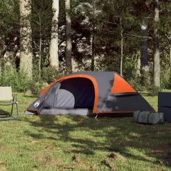 vidaXL Tienda de campaña iglú para 1 persona impermeable Naranja Clearance