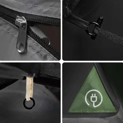vidaXL Actividades Al Aire Libre-Tienda de campaña iglú para 4 personas impermeable