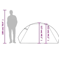vidaXL Tienda de campaña iglú para 2 personas impermeable Azul New