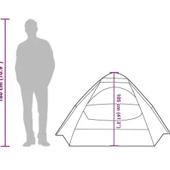 vidaXL Tienda de campaña iglú para 2 personas impermeable Verde Clearance