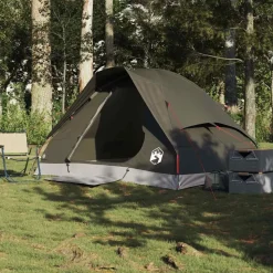 vidaXL Actividades Al Aire Libre-Tienda de campaña iglú para 2 personas impermeable marrón