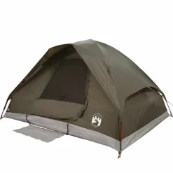 vidaXL Actividades Al Aire Libre-Tienda de campaña iglú para 2 personas impermeable marrón