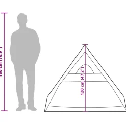 vidaXL Actividades Al Aire Libre-Tienda de campaña marco en A para 2 personas impermeable