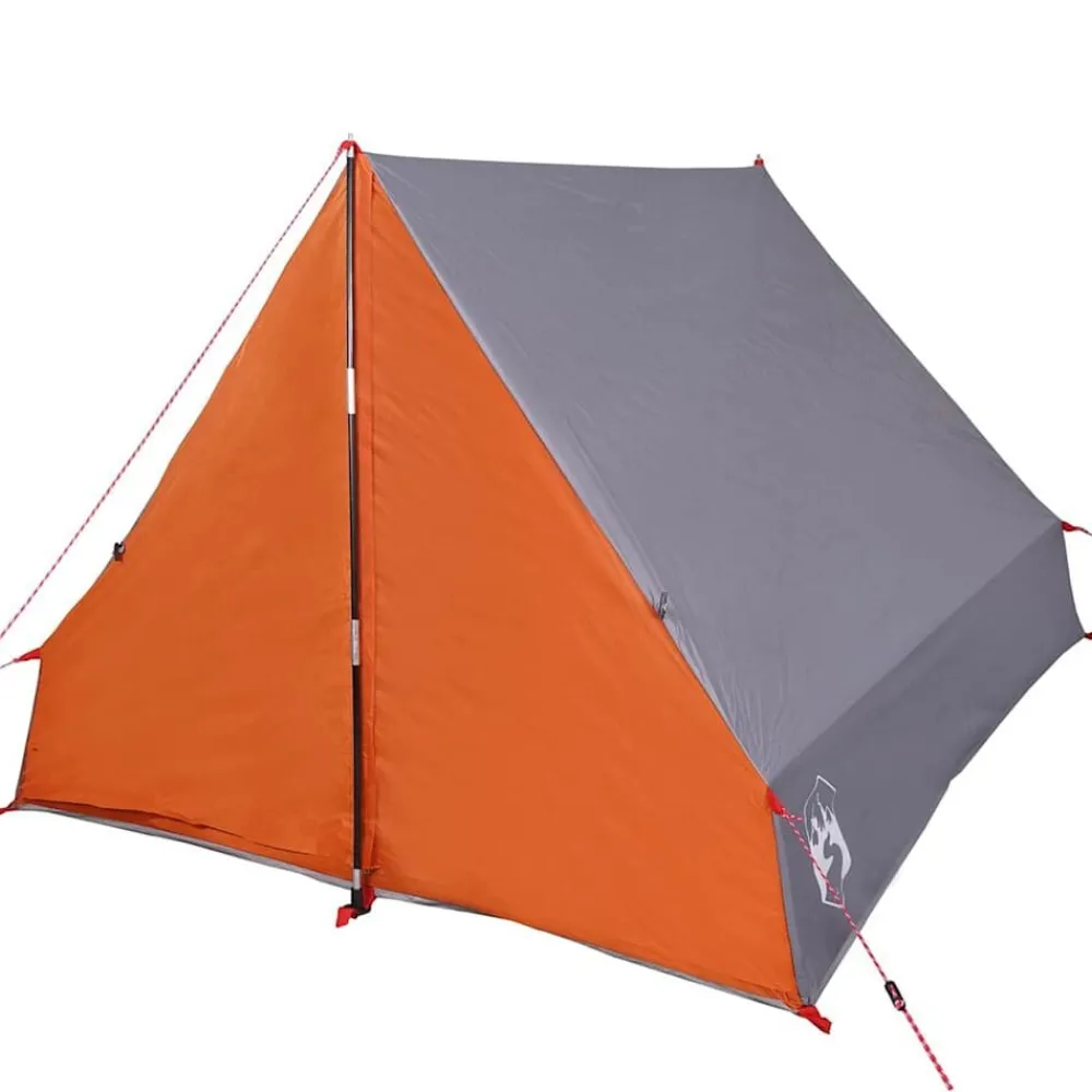 vidaXL Actividades Al Aire Libre-Tienda de campaña marco en A para 2 personas impermeable gris