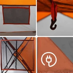 vidaXL Actividades Al Aire Libre-Tienda de campaña para 4 personas impermeable