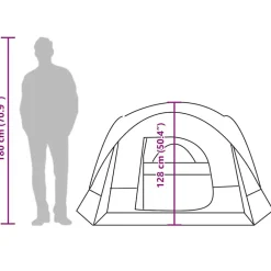 vidaXL Actividades Al Aire Libre-Tienda de campaña para 4 personas impermeable