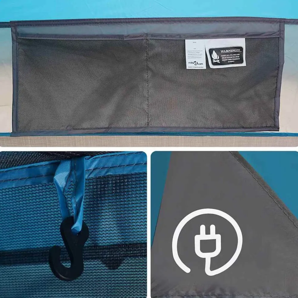 vidaXL Actividades Al Aire Libre-Tienda de campaña para 4 personas impermeable