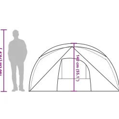 vidaXL Actividades Al Aire Libre-Tienda de campaña para 4 personas impermeable