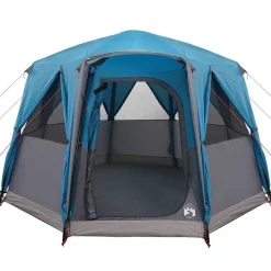 vidaXL Actividades Al Aire Libre-Tienda de campaña para 3 personas con techo y gris