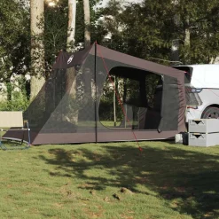 vidaXL Tienda de campaña para coche para 2 personas impermeable marrón Marr&oacute;n Clearance