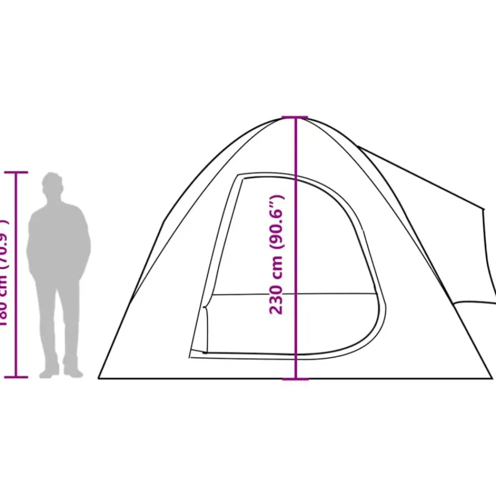 vidaXL Actividades Al Aire Libre-Tienda de campaña para coche para 4 personas impermeable
