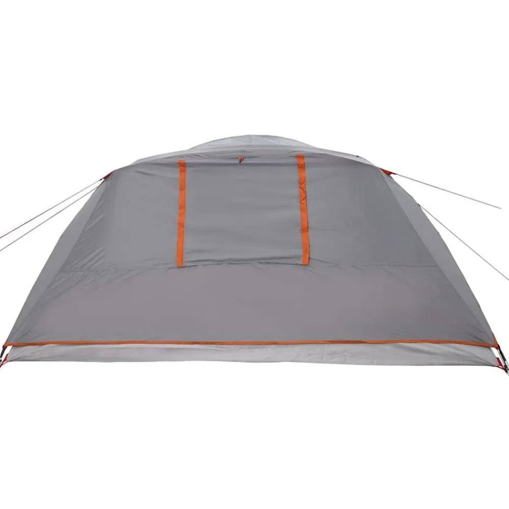 vidaXL Tienda de campaña para 4 personas impermeable Gris y naranja Online