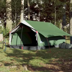 vidaXL Tienda de campaña para 2 personas impermeable Verde Clearance