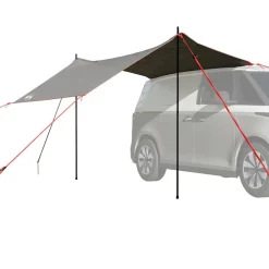 vidaXL Tienda de campaña para coche impermeable Gris y naranja Online