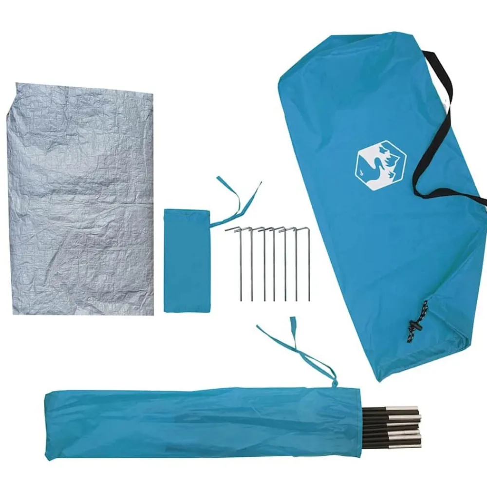 vidaXL Tienda de campaña para 2 personas impermeable Azul