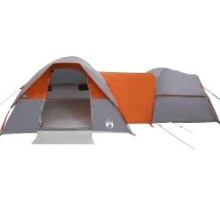 vidaXL Tienda de campaña para 5 personas impermeable Gris y naranja Clearance