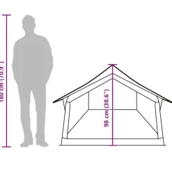vidaXL Tienda de campaña para 2 personas impermeable Camuflaje Best