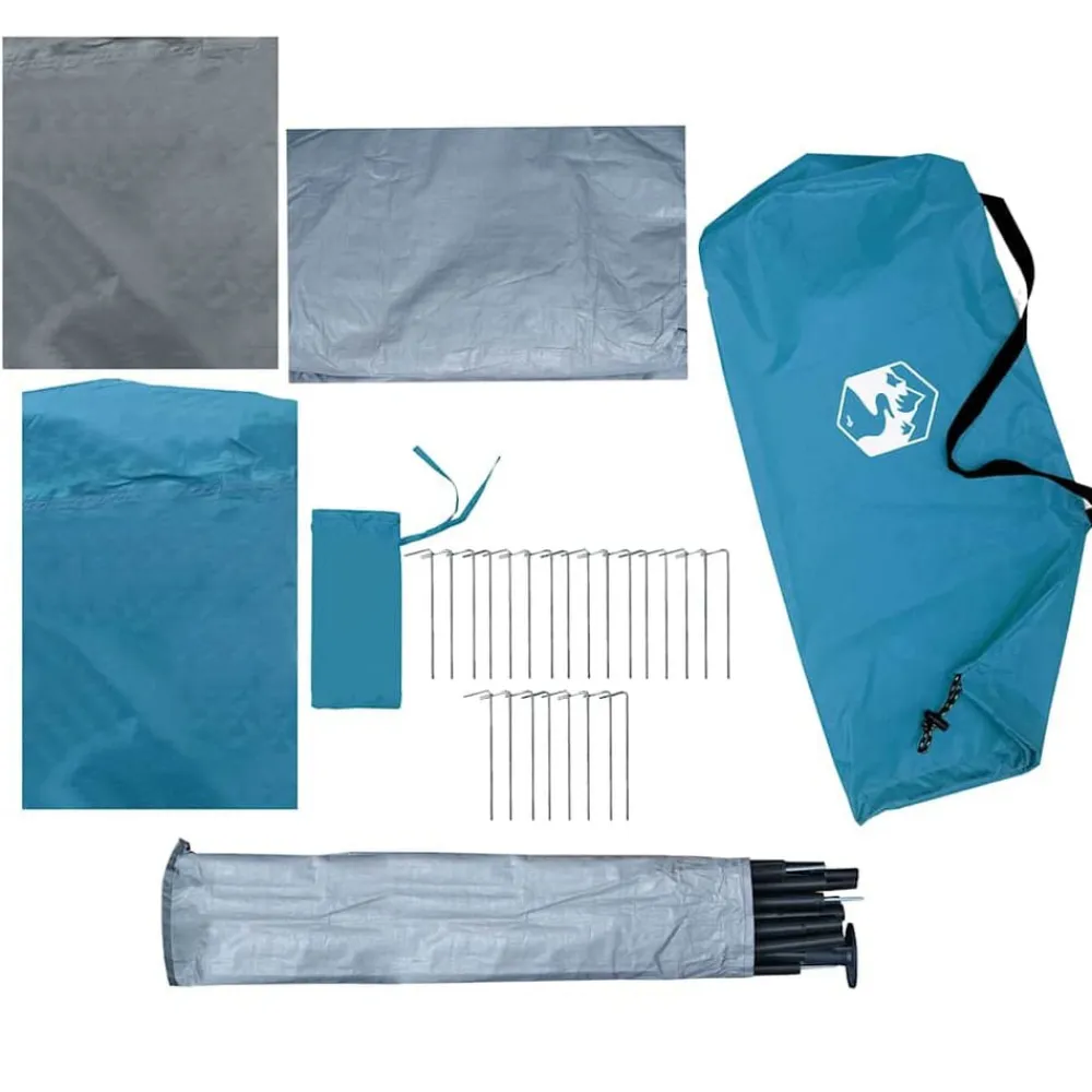 vidaXL Tienda de campaña para 3 personas impermeable Azul Best