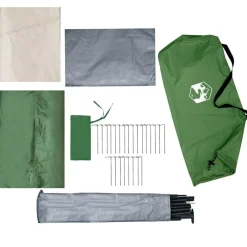 vidaXL Tienda de campaña para 3 personas impermeable Verde