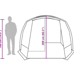 vidaXL Tienda de campaña para coche impermeable Gris y naranja Clearance