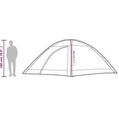vidaXL Tienda de campaña para 8 personas impermeable Verde Clearance