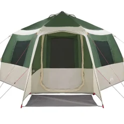 vidaXL Tienda de campaña para 12 personas y 405 x 405 x 273 cm Verde