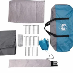 vidaXL Tienda de campaña para 5 personas impermeable Azul Discount