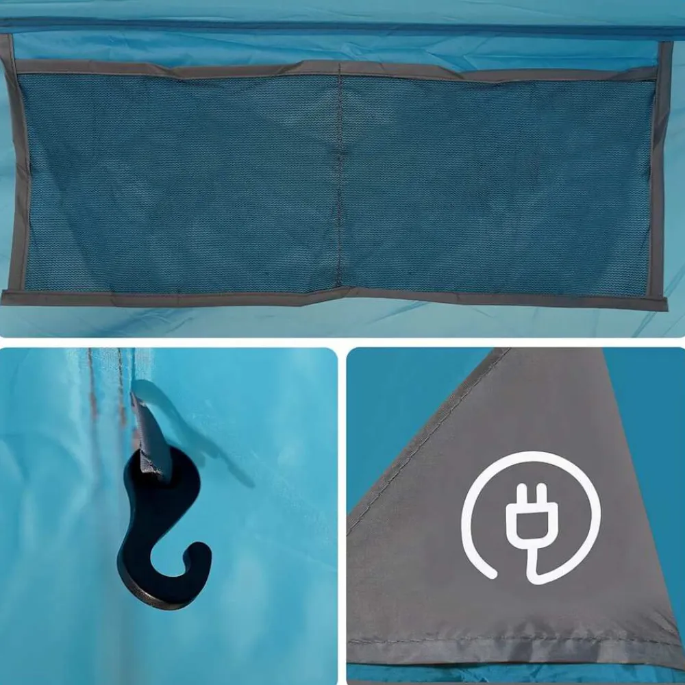 vidaXL Tienda de campaña para 5 personas impermeable Azul Discount