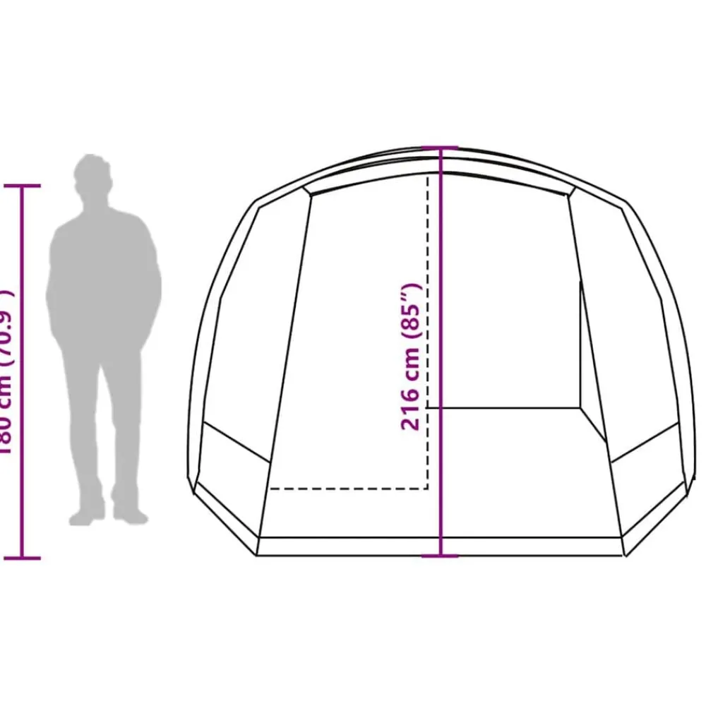 vidaXL Actividades Al Aire Libre-Tienda de campaña para coche para 2 personas impermeable