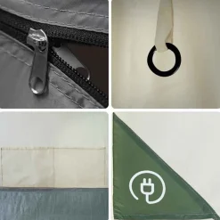 vidaXL Tienda de campaña túnel para 4 personas impermeable Verde Best