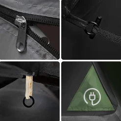 vidaXL Tienda de campaña túnel para 2 personas impermeable Verde Outlet