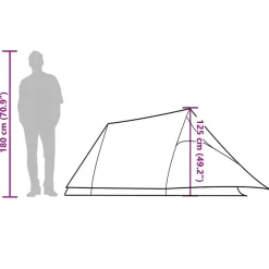vidaXL Actividades Al Aire Libre-Tienda de campaña túnel para 3 personas impermeable marrón