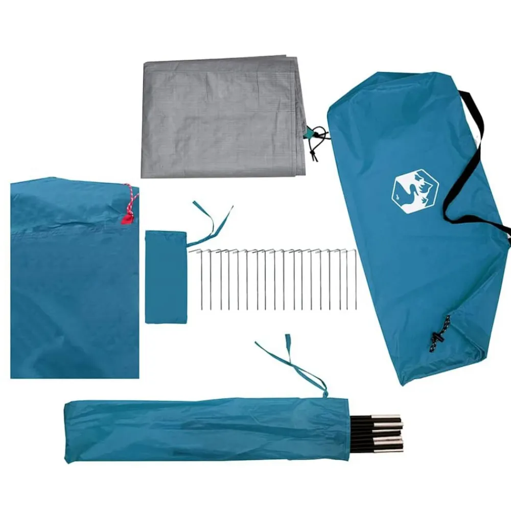 vidaXL Actividades Al Aire Libre-Tienda de campaña túnel para 4 personas impermeable