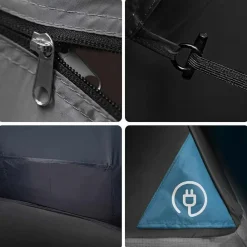 vidaXL Actividades Al Aire Libre-Tienda de campaña túnel para 4 personas impermeable