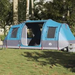 vidaXL Tienda de campaña túnel para 4 personas impermeable Azul Clearance