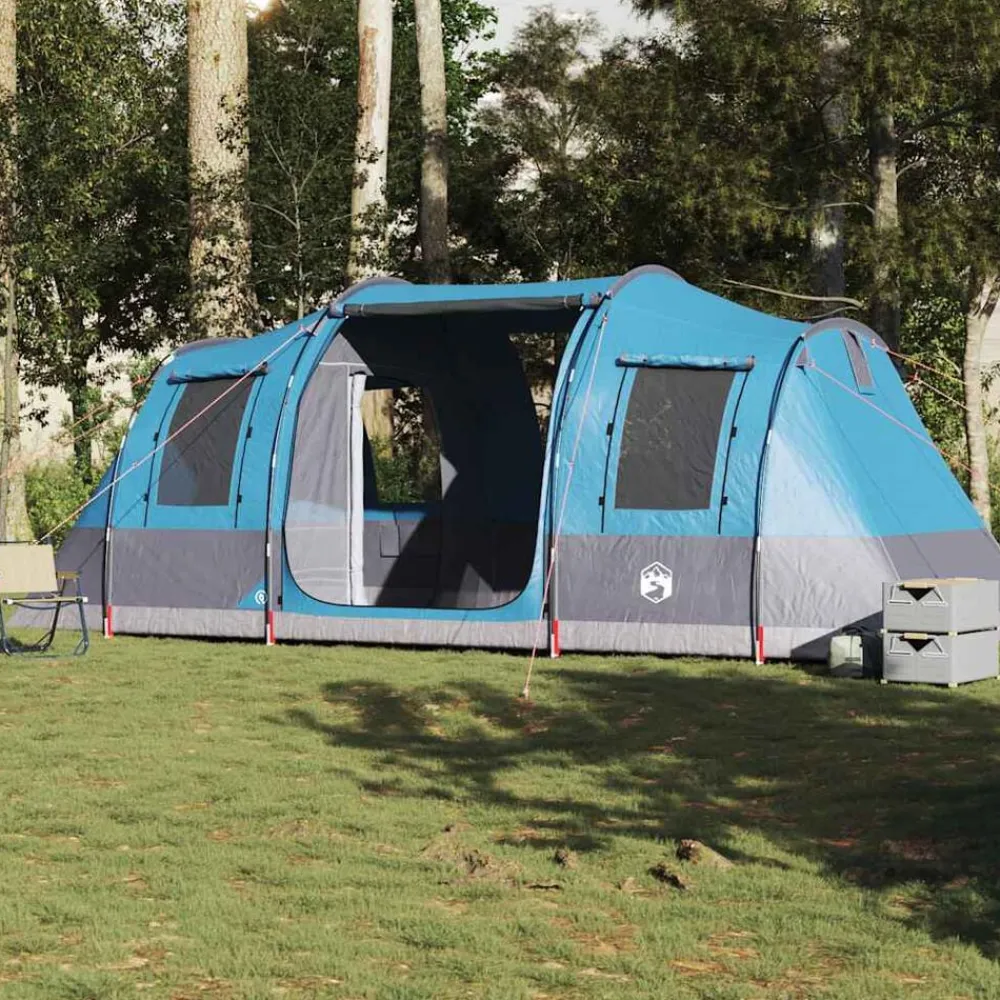 vidaXL Tienda de campaña túnel para 4 personas impermeable Azul Clearance